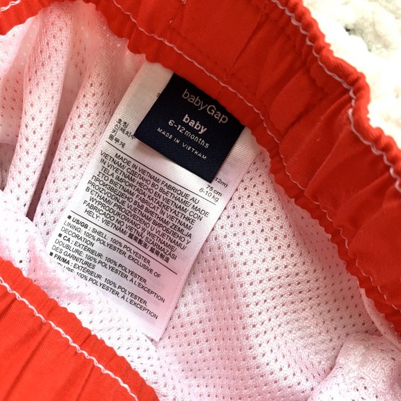 Baby GAP Sailboat Swim Trunks (Red/Orange) 6-12M - Picture 3 of 4